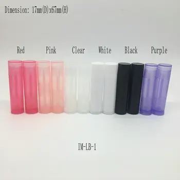 

100pcs for free Ship Hotsale Empty Plastic Lip Balm Container Bottle Lip Balm Tube Lipsticks Lip Gloss Tube 5ml