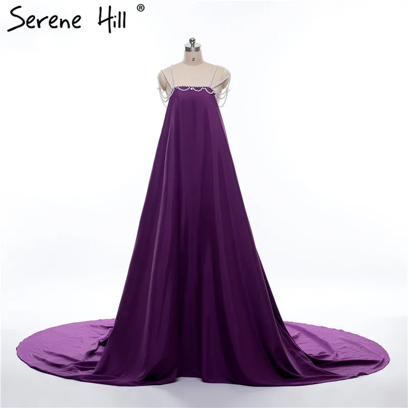 Sexy Backless Pearls Pregnancy Photography Evening Dress 2018