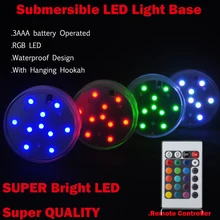 12 шт. батарейный пульт дистанционного управления 16 цветов водонепроницаемые подводные светодиодные лампы светодиодный вазы свет для Вечерние торжества