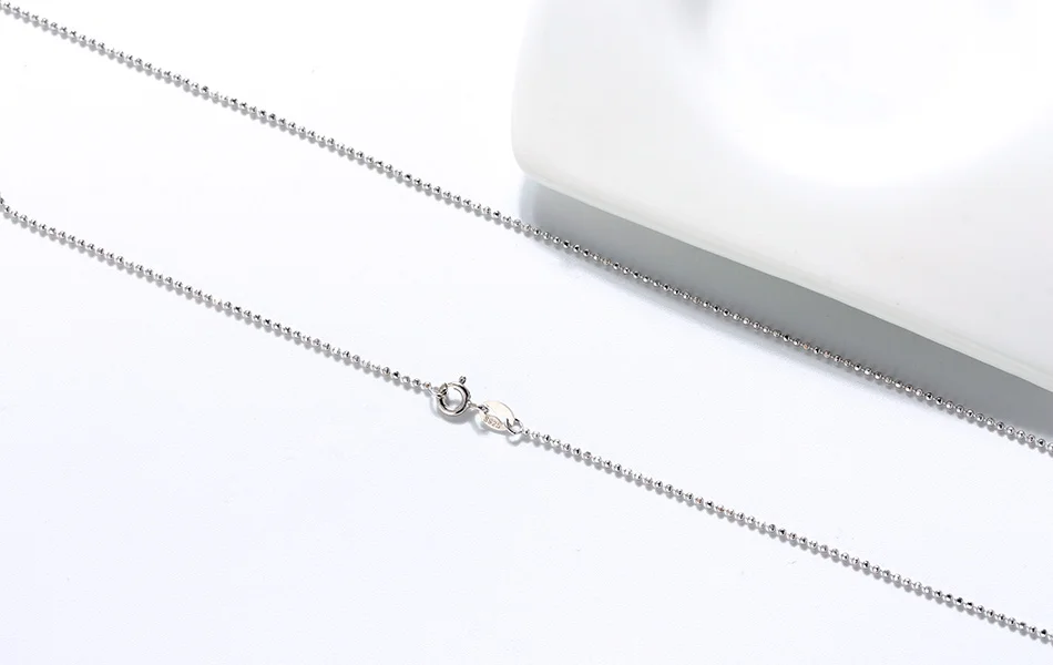 Effie queen настоящие серебряные бусы, цепочка, ожерелье для женщин и мужчин длиной 45 см, базовая цепочка из серебра 925, ювелирные изделия, DSC24