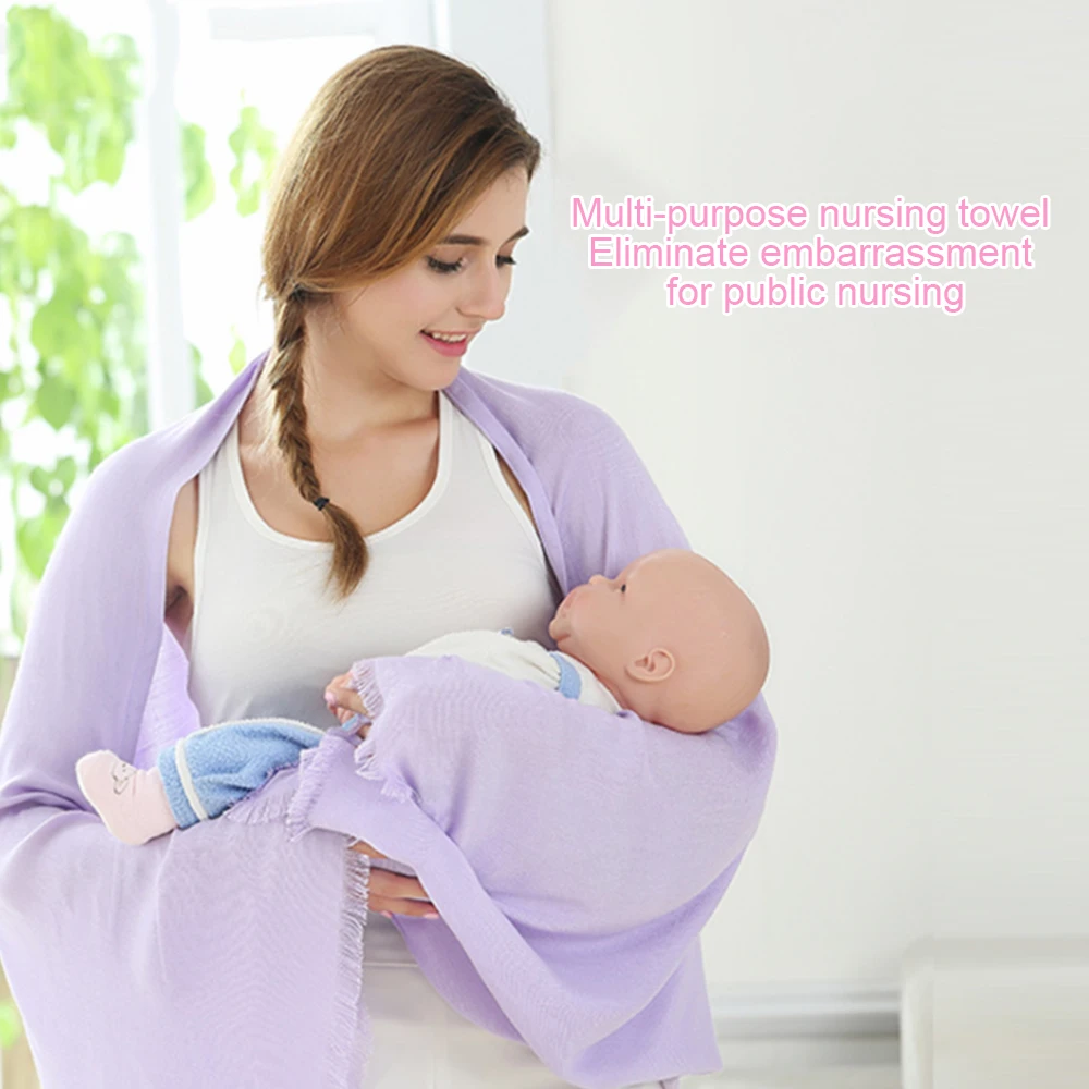180*80 Cotton Breastfeeding Cover Nursing Covers Shawl Breast Feeding ...
