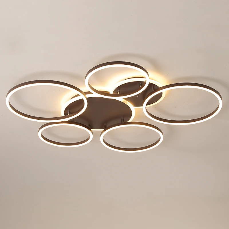 

Creative Modern led Ceiling Lights Brown luminaria de teto living room lights Bedroom Ceiling Lamp Home Decor Lighting Lamps
