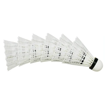 

Super sell 6pcs Fine Sporting Soft Plastic Badminton Shuttlecock White