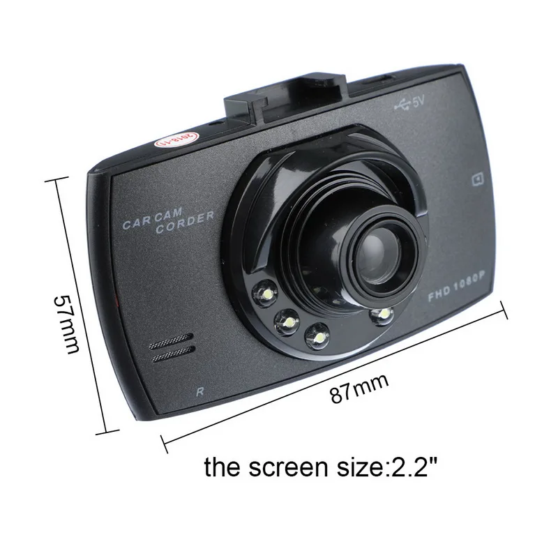 TOSPRA 2,2 дюймов 1080P Автомобильная DVR камера видеорегистратор 90 градусов широкоугольный объектив ночного видения авто регистратор цифровые видеорегистраторы