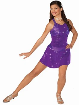 

2018 Leotard Justaucorps Ballet Dress For Children New Female Modern Dance Clothing Clothes Sequins Costume Design Dress Europe