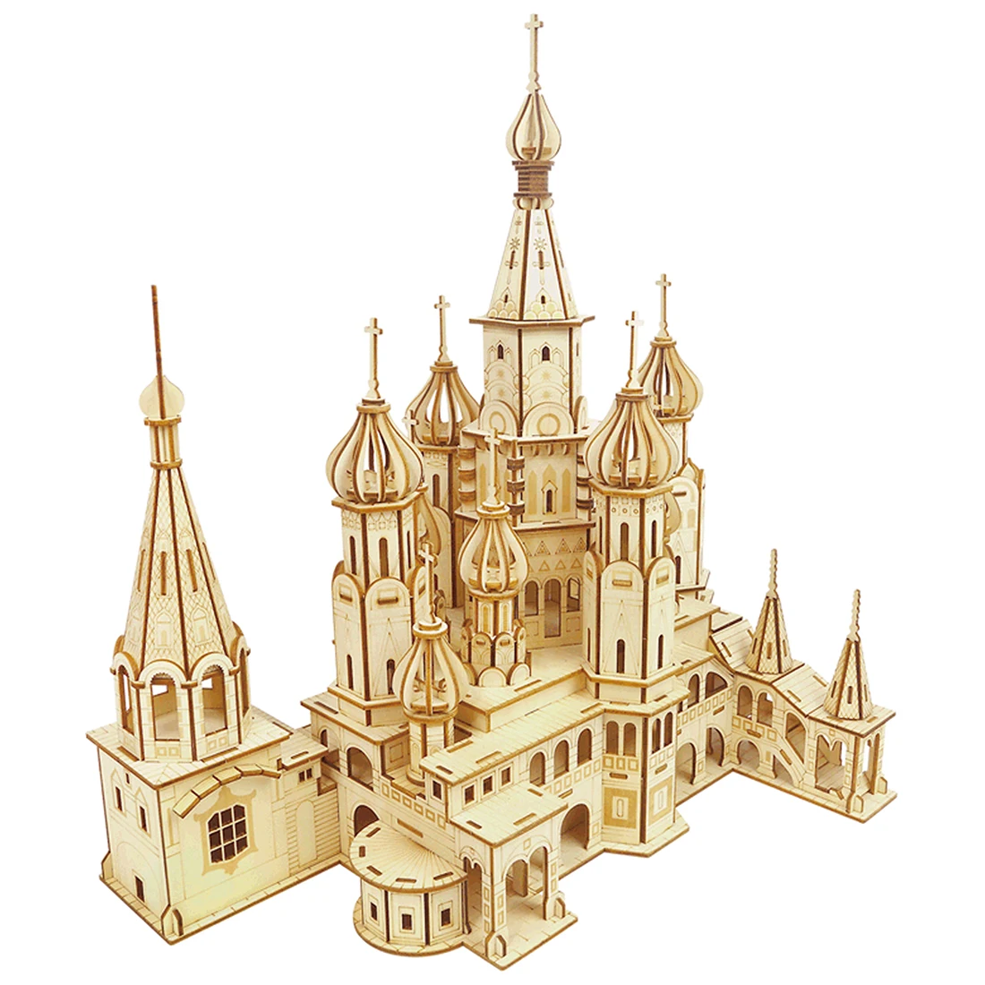 

High-precision Laser Puzzle 3D Wooden Jigsaw Model Russia St. Basil's Cathedral puzzle set puzzles toys for children kids