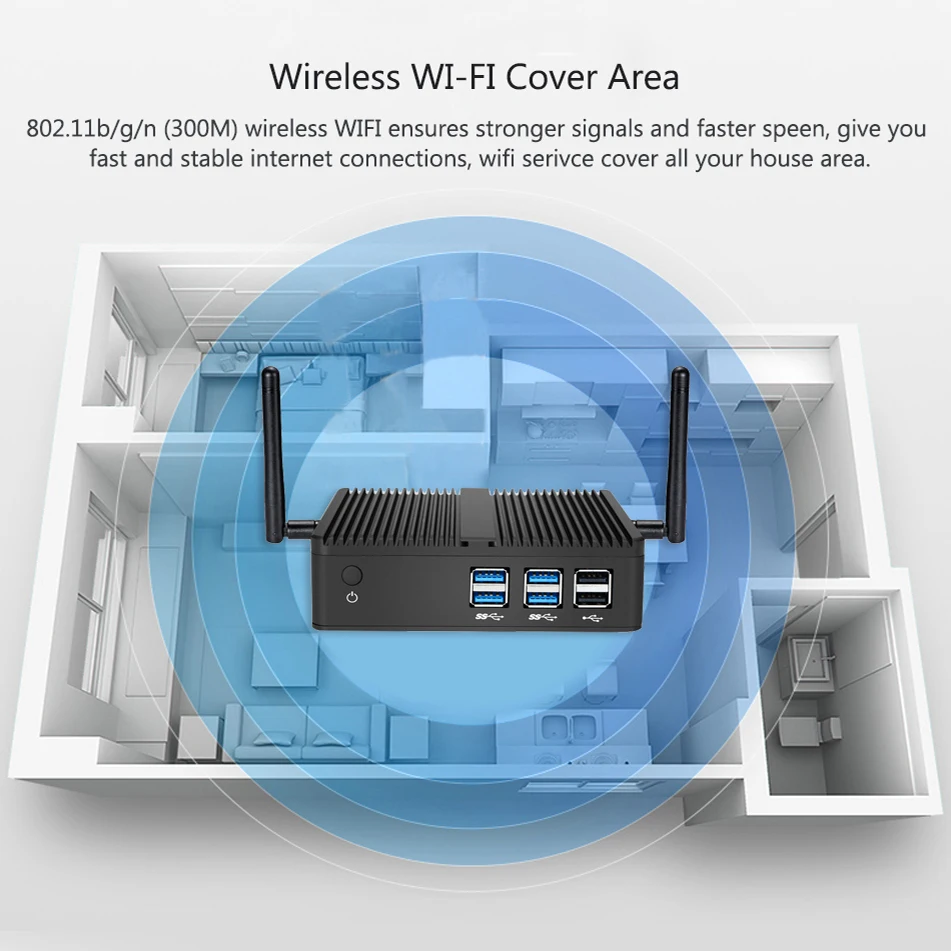 HLY Fanless Mini PC Intel Core i5 4210Y i7 4610Y Computer HD Graphics Windows 10 VGA HDMI Best Mini