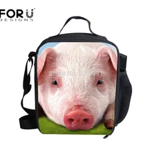 FORUDESIGNS 3d поросенок Ланч сумки для школы детей на год Дети крутой дизайнер детский Ланч-бокс для пикника тепловой Ланч-бокс