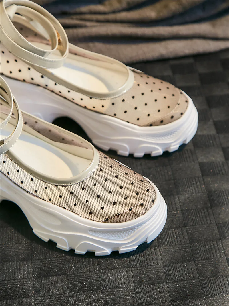 FEDONAS женская летняя Удобная Обувь с дышащей сеткой Для женщин обувь на плоской подошве, платформы тонкие туфли Женская мода Винтаж волновой точки женские босоножки