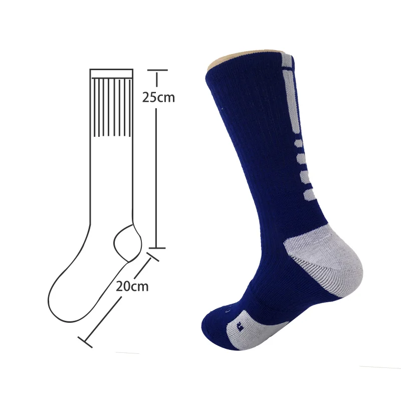 15 Pair Screw Thread Men's Sport Socks Solid Color Non-slip Four Seasons Male Medium Socks Cotton Thick Breathable Absorption