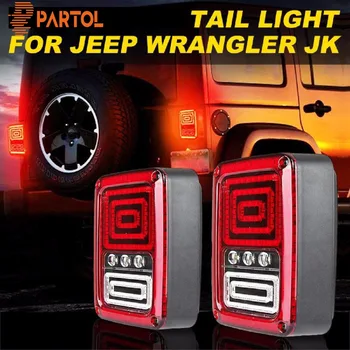 

Partol 35W LED taillight With Running Brake reverse backup Taillamp Car rear Turn Signal For Jeep Wrangler JK 07-16(Eur version)