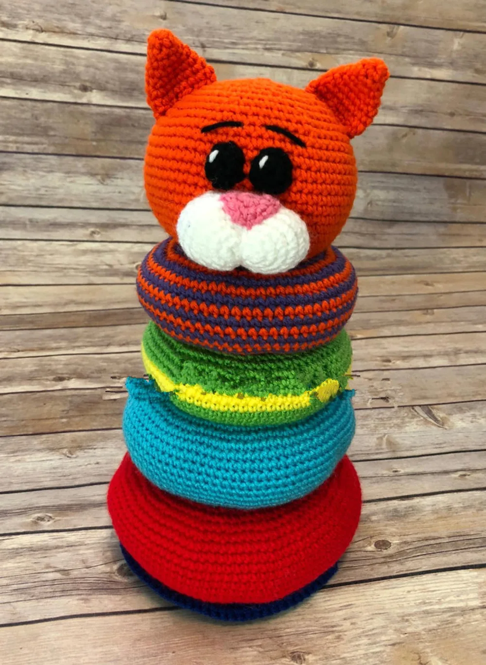 Вязаные игрушки amigurumi погремушка номер животного w482