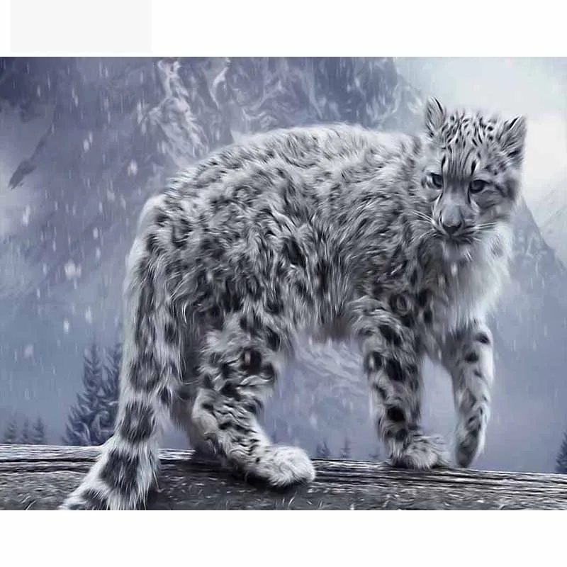 H1087 full diamond painting,diamond painting abstract,3d mosaic Snow