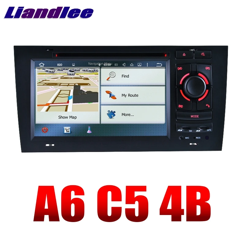 Clearance Liandlee Car Multimedia Player NAVI For Audi A6 C5 4B 1997~2004 Car Touch Screen System Radio TV DVD Stereo GPS Navigation 4
