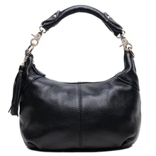 6 цветов, натуральная кожа, женская сумка из натуральной кожи, Сумка Хобо с кисточками, сумка через плечо из телячьей кожи, модные сумки через плечо для девушек Z013