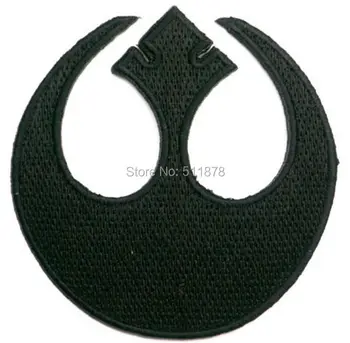 

STAR WARS REBEL ALLIANCE BLACK LOGO PATCH Crest TV Movie Film series Black White Halloween Cosplay Costume Embroidered applique