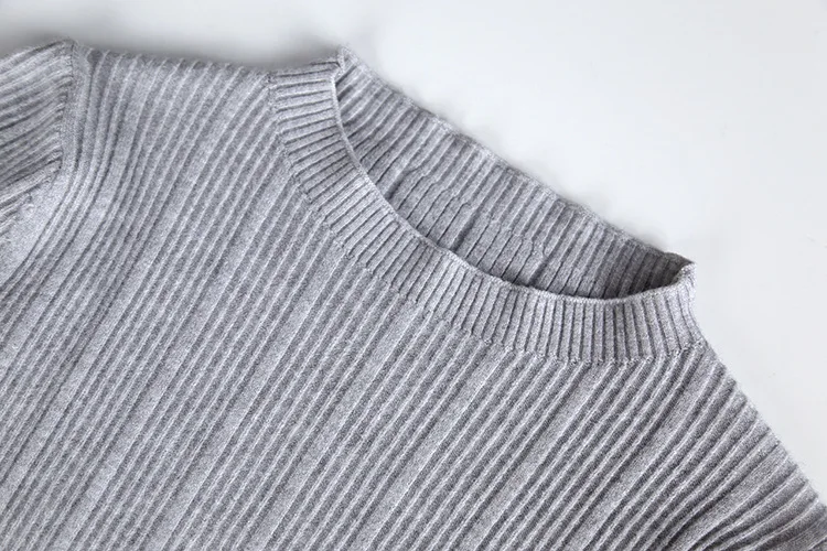 Fashion 2019 Autumn Winter Cashmere Sweaters High Elastic Slim Warm Tight Bottoming Sweater Women Elegant Knitted Wool Pullover