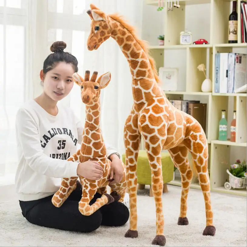 

1pc 60cm Big Simulation Giraffe Plush Toys Cute Stuffed Animal Dolls Soft Animal Doll High Quality Birthday Gift Kids Toys