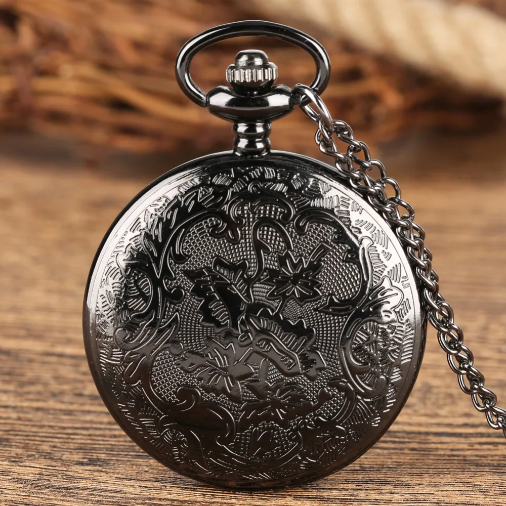 Новое Поступление Черные карманные часы Venom кварцевые часы мужские антикварные черные часы World of Warcraft мужские часы reloj de bolsillo