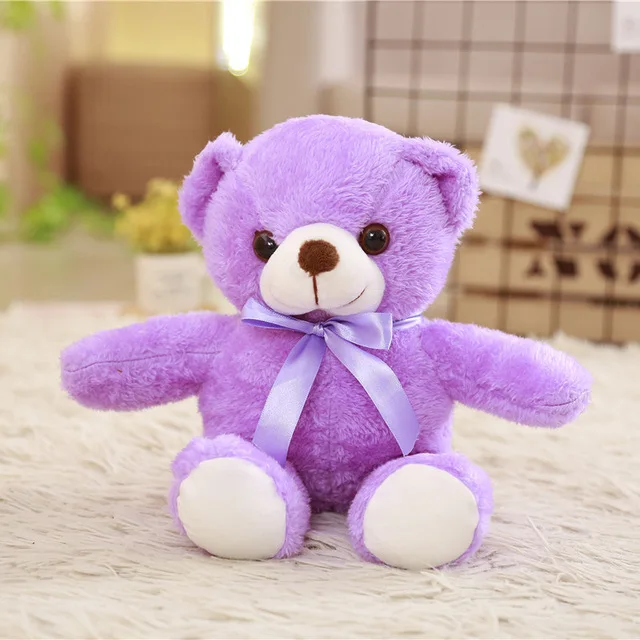 Babynew toys 35 см милый Мишка Тедди мягкая милая плюшевая кукла медведь животное кукла игрушка чучело-игрушка медвежонок детская игрушка подарок на день рождения - Цвет: purple