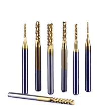 Circuit imprimé SHK 3.175mm, ciselure allemagne carbure de tungstène PCB embouts de perceuses, coupeurs de revêtement de Tinanium pour PVC 1 pièce