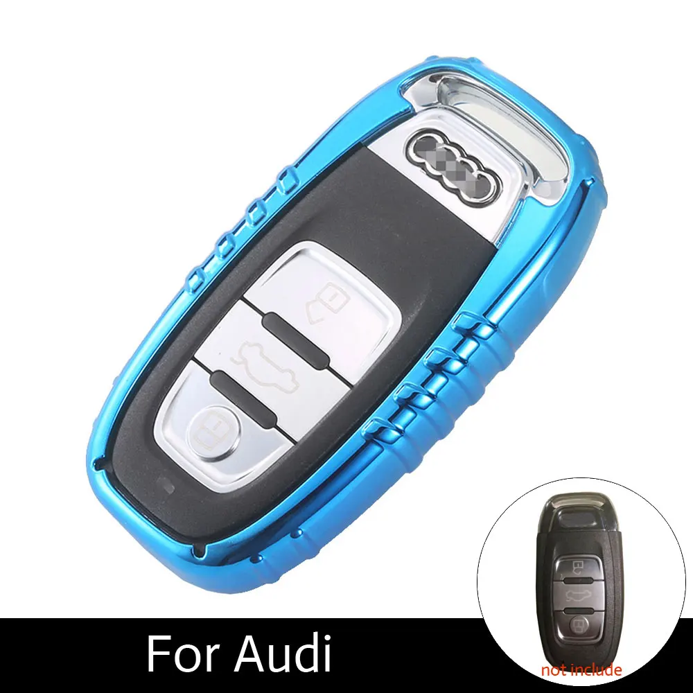 

ATOBABI 3 Buttons TPU Car Key Protection Cover Case For Audi A6L A4L Q5 Smart Keys TPU Auto key Holder Shell Cover Car Accessory