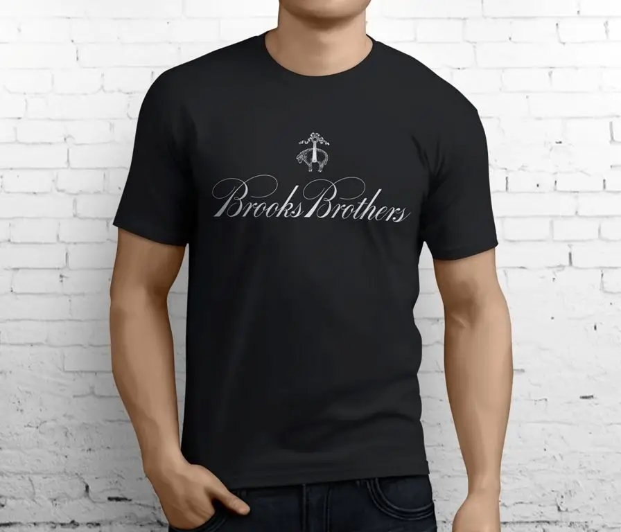 Новые недорогие Brooks Brothers Для мужчин черный футболка Размеры S-3XL | Мужская одежда
