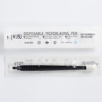 

200pcs Disposable microblading pen 18U EO Gas Sterilized 3D Micro Blade Tools Permanent makeup machine pen Eyebrow tattoo Pen