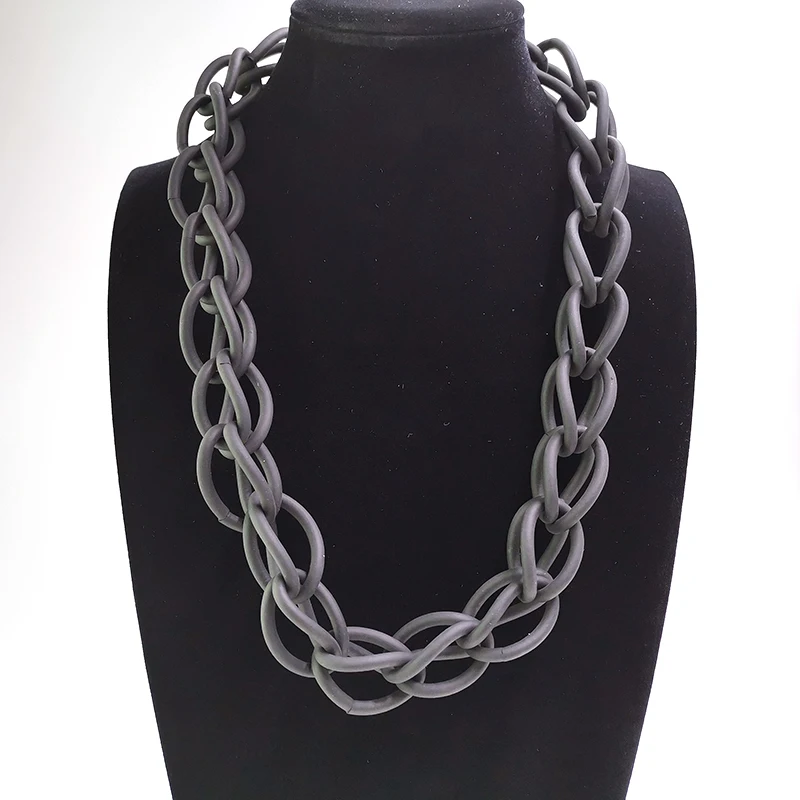 

YD&YDBZ New Designer Pendant Necklace Women's Rubber Jewelry Fashion Punk Necklace Vintage Harajuku Style Choker Handmade Chain