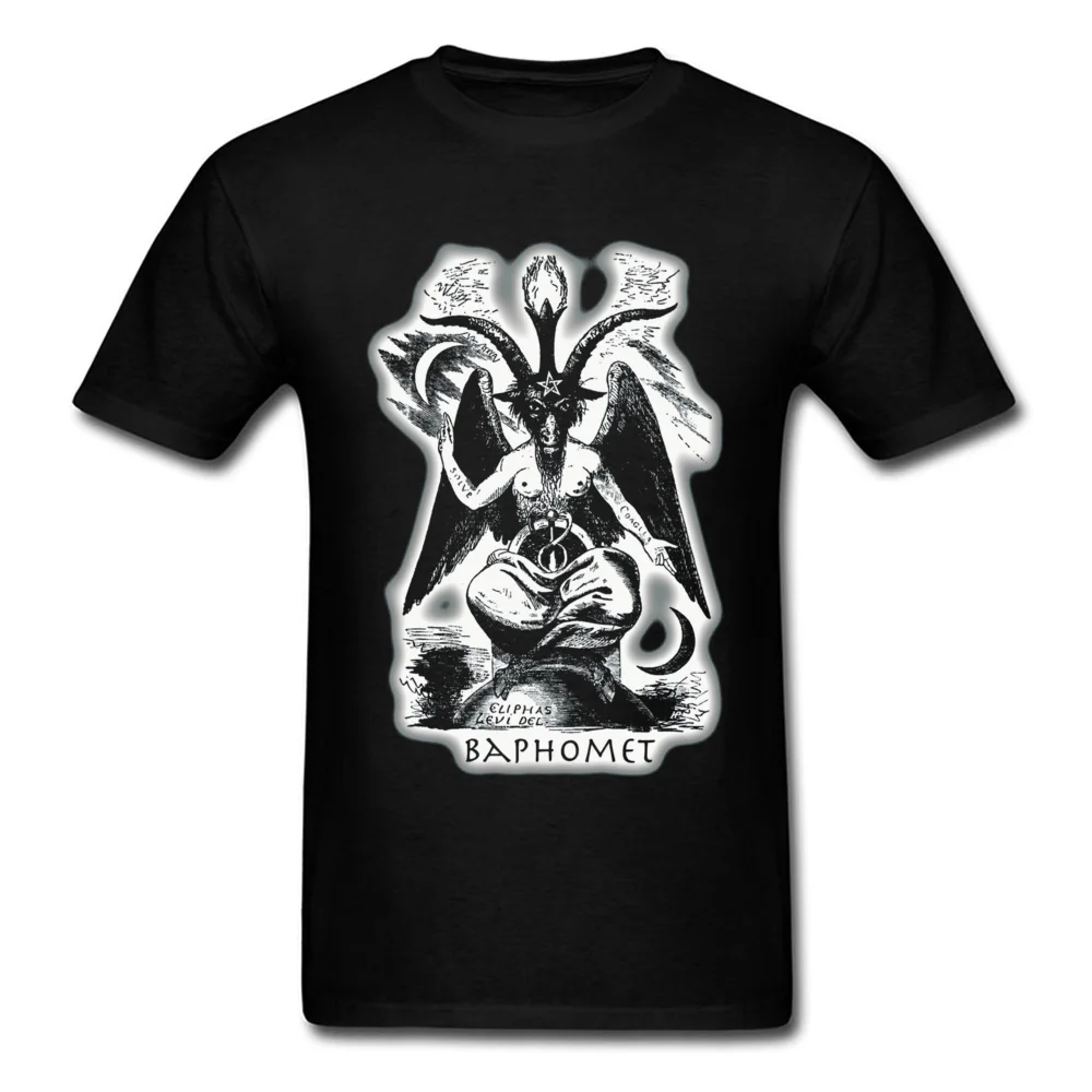 Большие футболки для мальчиков Мужская футболка Топы И Футболки Baphomet 100% хлопок с