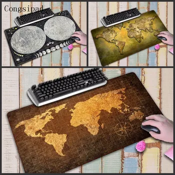 

Congsipad Large World Map Gaming Mouse Pad Lockedge Natural Rubber Mouse Mat For Laptop Computer Keyboard Pad Desk Pad For CSGO