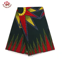 Фотография 2017 Ankara African Polyester Wax Prints Fabric Super Hollandais Wax High Quality 6 yards African Fabric for Party Dress BRW348