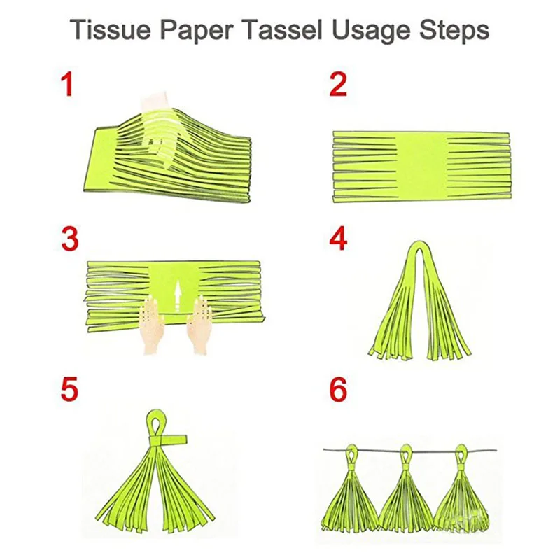 Foil Tissue Paper Tassel Garland Merry Christmas Decorations For Home Table Happy New Year Party Supplies