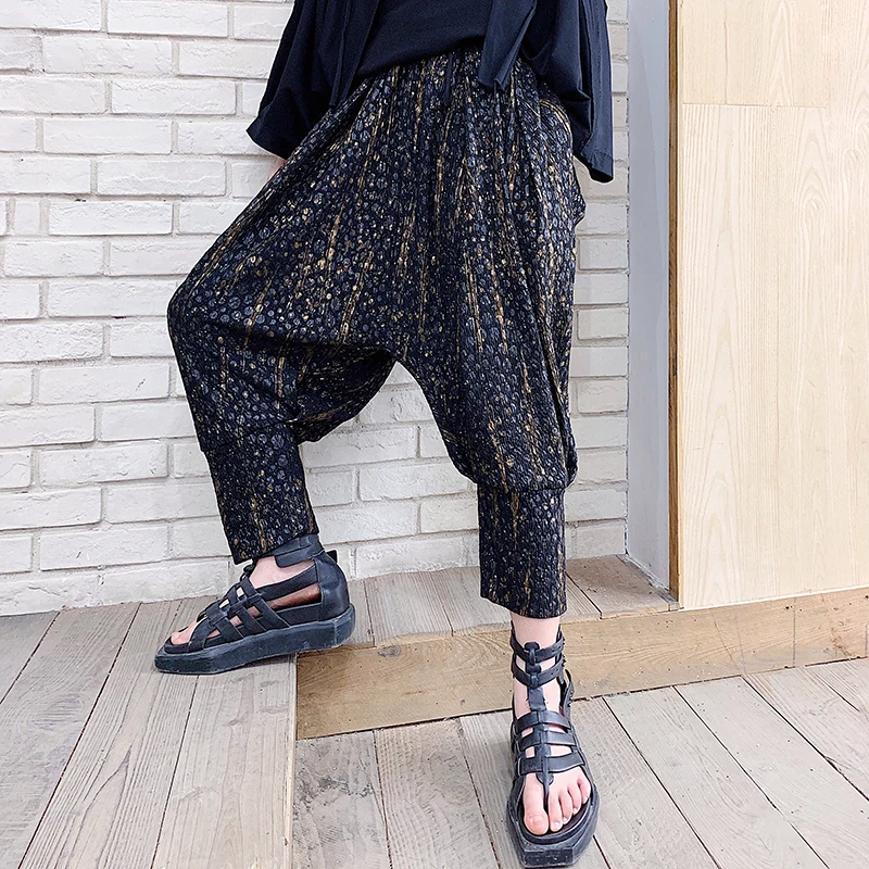2019 New Fashion Men Bloom pants New Hip Hop Mens Harem Pants Men Women Loose Wide Leg Trousers New Casual Pants Cross-pants