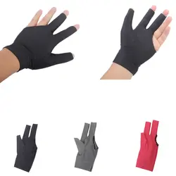 3 шт. мягкий Профессиональный снукер перчатки кий левой рукой открыть три пальца перчатки аксессуар