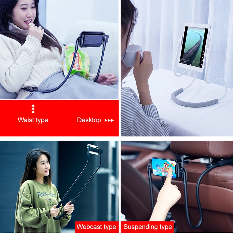  Baseus Lazy Neck Phone Holder Stand For iPhone Xiaomi Tablet Universal Mobile Phone Holder Flexible