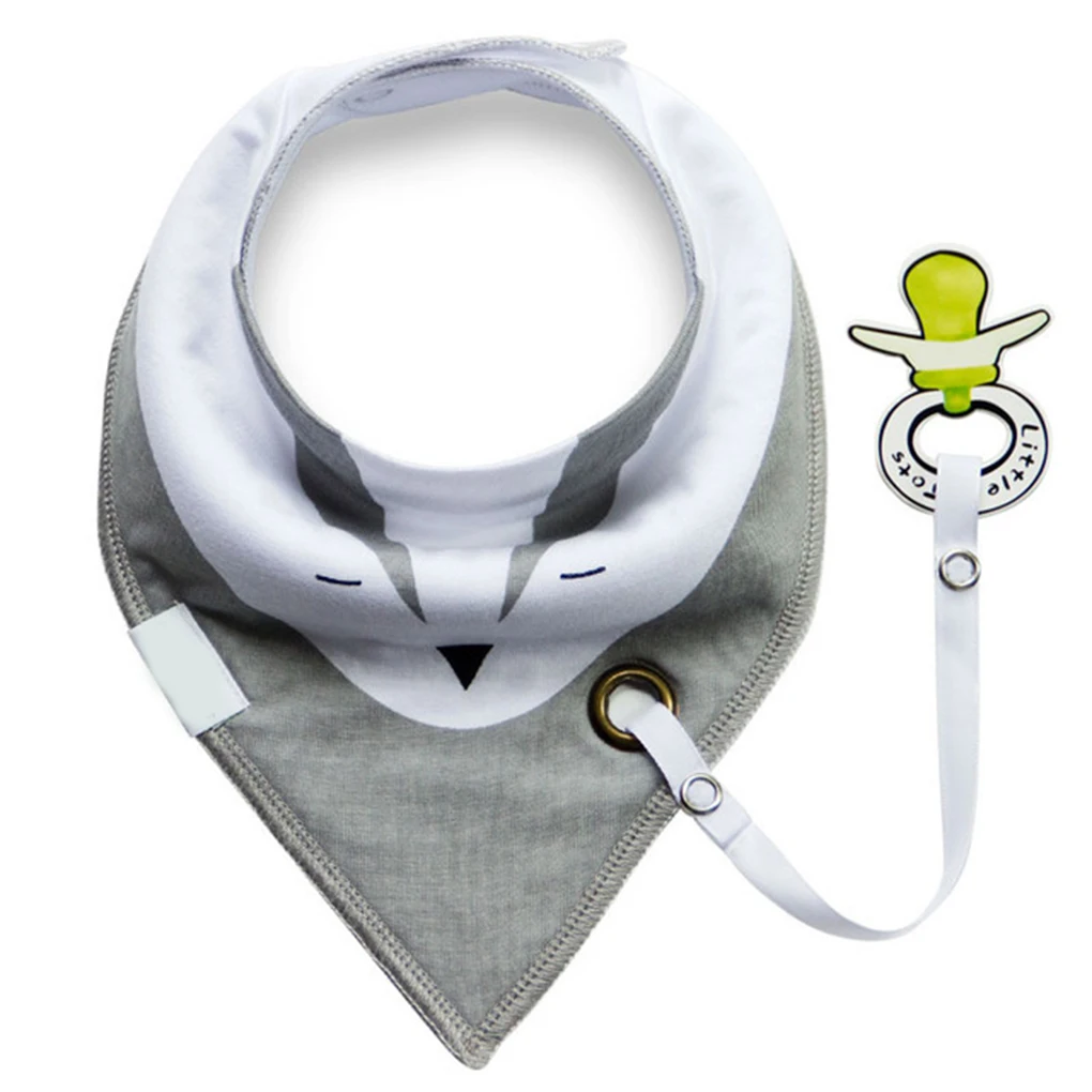 

Baby Infant Toddler Cotton Triangle Bib Saliva Towel Head Scarf Pacifier Clip Baby Anti-Drop Hanger Belt Holder Toys Stroller