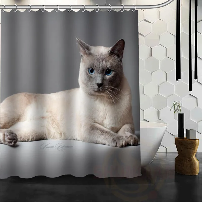 Лучший Хороший индивидуальный кот животное душ для домашних животных занавес для ванной шторы для ванной из водонепроницаемой ткани больше размеров WJY& 48 - Цвет: Многоцветный
