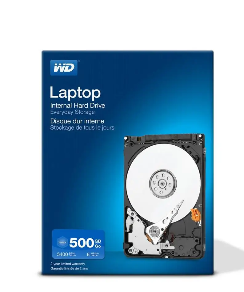 

Western Digital Laptop Everyday, 2.5", 500 GB, 5400 RPM, Serial ATA II, 8 MB, HDD