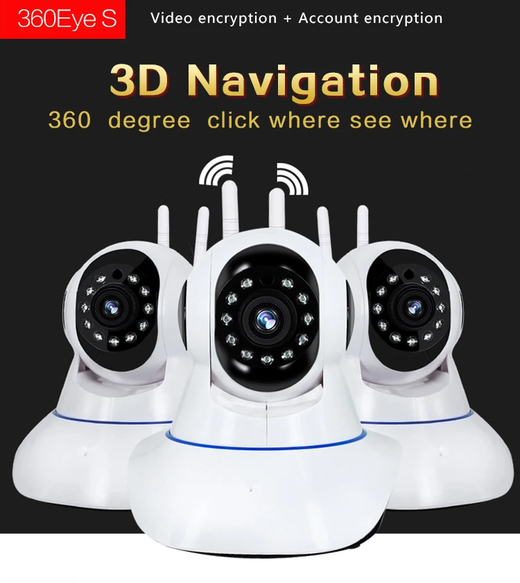 

Yobang Security CCTV Camera APP Control HD video Camera 1.0MP Wireless Home Security Surveillance Baby IP Camera 32G/64G SD Card