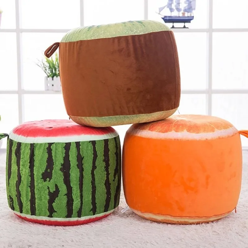 

New Creative 3D Summer Fruit Inflatable Office Chair Back Cushion Sofa Throw Pillow New 30*36cm Size