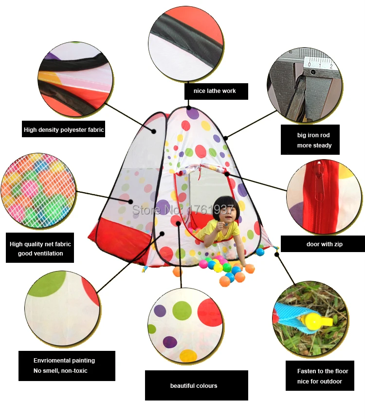 Популярные детские палатки для игр, открытый сад, складной портативный игрушечный тент, многоцветная независимая палатка
