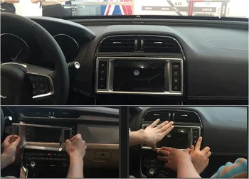 

Chrome ABS Media Navi Screen Frame Garnish Trims For Jaguar F-Pace 2016 2017
