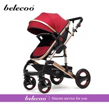 Belecoo BabyGift Baby Strollers Portable Lightweight Baby Carriage High Landscape Outing Travel Car Yummy Mummy Stroller