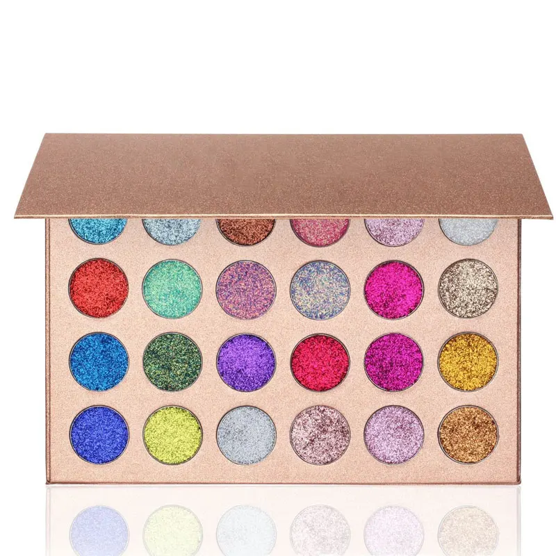 24 цвета высокопигментные Алмазные блестки радужные тени для век Палитра Flash Shimmer Eyeshadow Cosmetic Eye Make Up