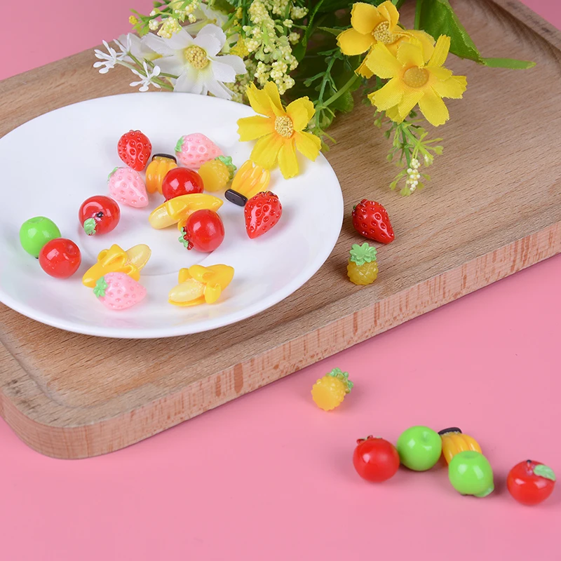 Resin Artificial Fake Miniature Food Fruit Banana Play DollHouse Toy Decorative Craft 3Pcs Kawaii DIY Accessories