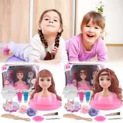 Детская одежда макияж куклы для моделирования девочек игровой дом игрушки для девочек платье расчески волосы плетение игрушечный
