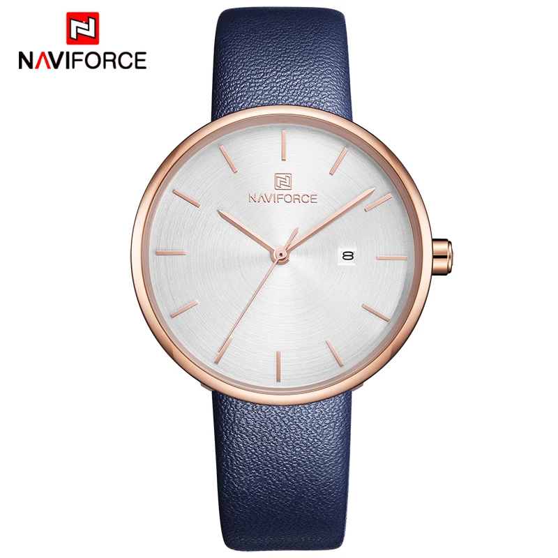 Часы наручные NAVIFORCE женские кварцевые роскошные брендовые модные повседневные