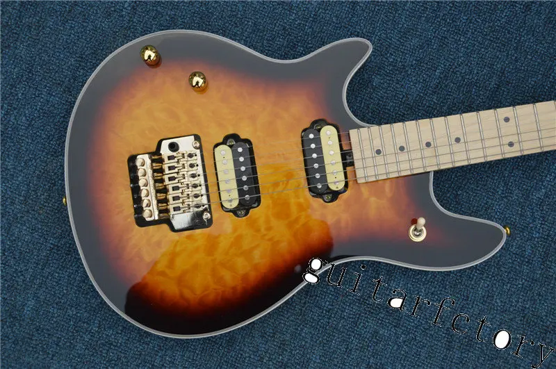 

Free shipping EVH guitar wolfgang 5150 electric guitar LEFT HAND mahogany body maple fretboard zebra pickup Floyd Rose Tremolo