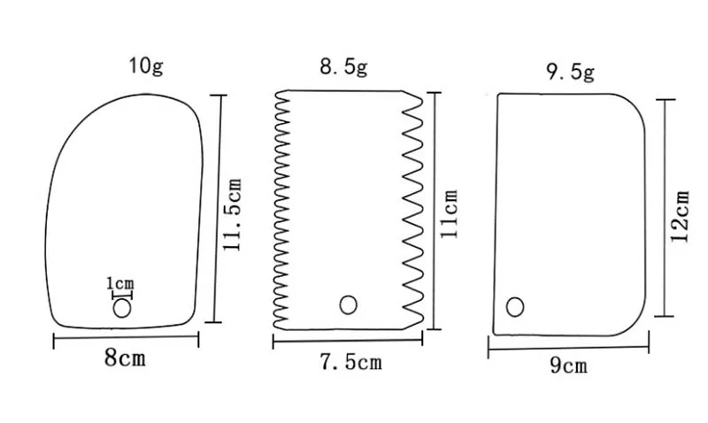 3 шт./компл. Пластик скребок торт Гладкий край сторона украшения лопатки для выпечки инструменты помадка, кондитерские изделия ножи для тортов пресс-формы